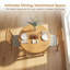 Ensemble de table de salle à manger 3 pièces pour 2 personnes, table pliable en bois avec chaises rembourrées, conception peu encombrante-2008238905