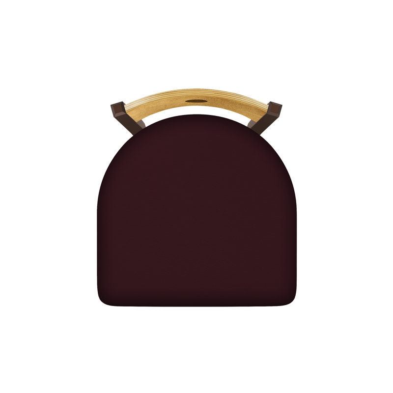 Tabouret pivotant Voltaire, 25, Bronze, Siège Canter Bordeaux / dossier moyen en érable
