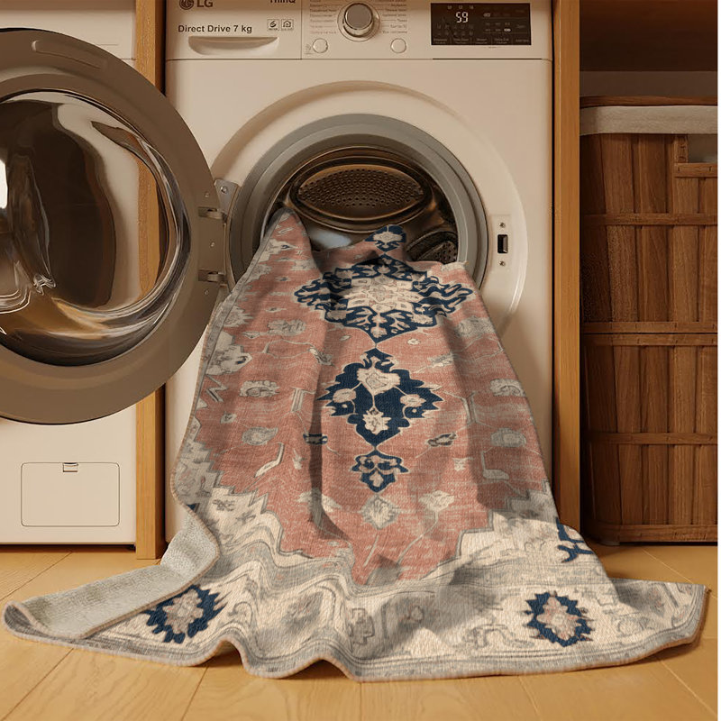 Machine Washable Overdyed Brown Area Rug, Rectangle 2' x 3'