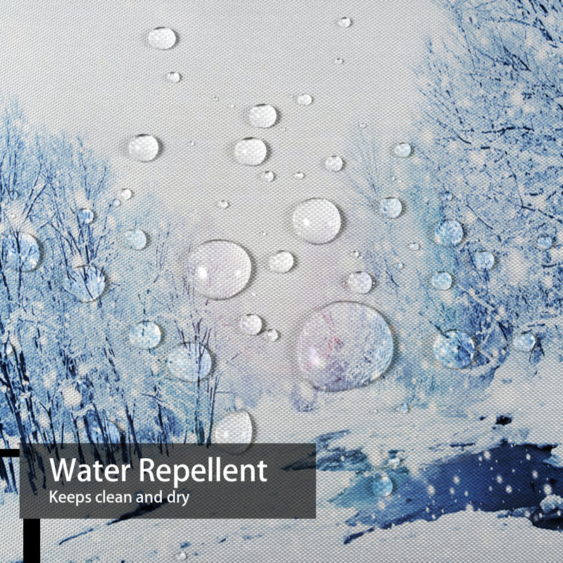 Rideau de douche Winter Sunset, L 72 po x l 84 po