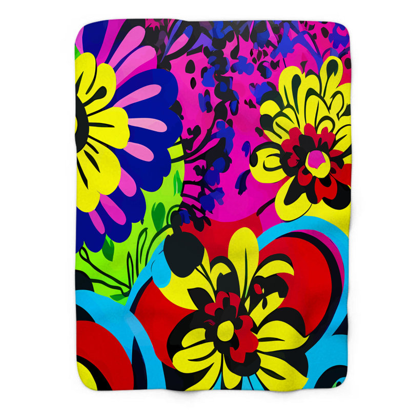 Jeté Floral Frenzy, L 60 po x L 80 po