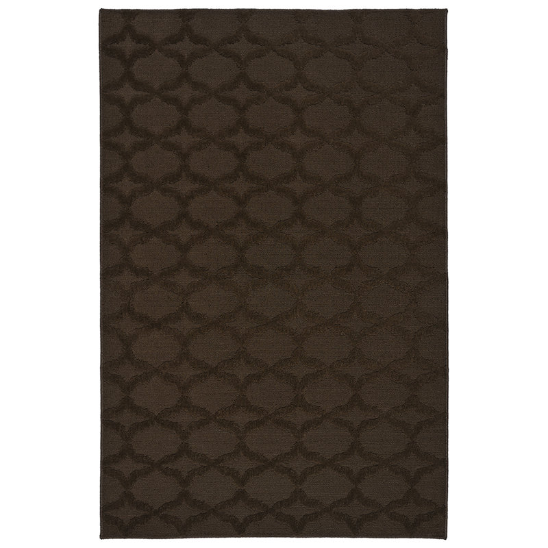 Togut Non-Slip Polypropylene Rectangle Mocha Area Rug, Rectangle 3' x 5'