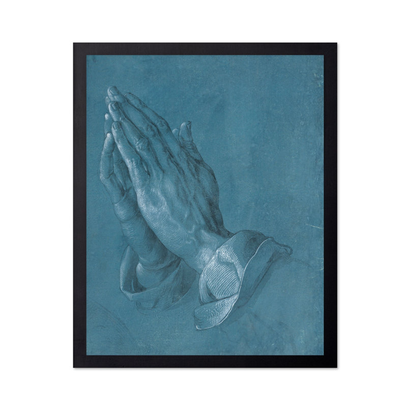 Praying Hands, 18"H x 24"W, Poster, Black Framed