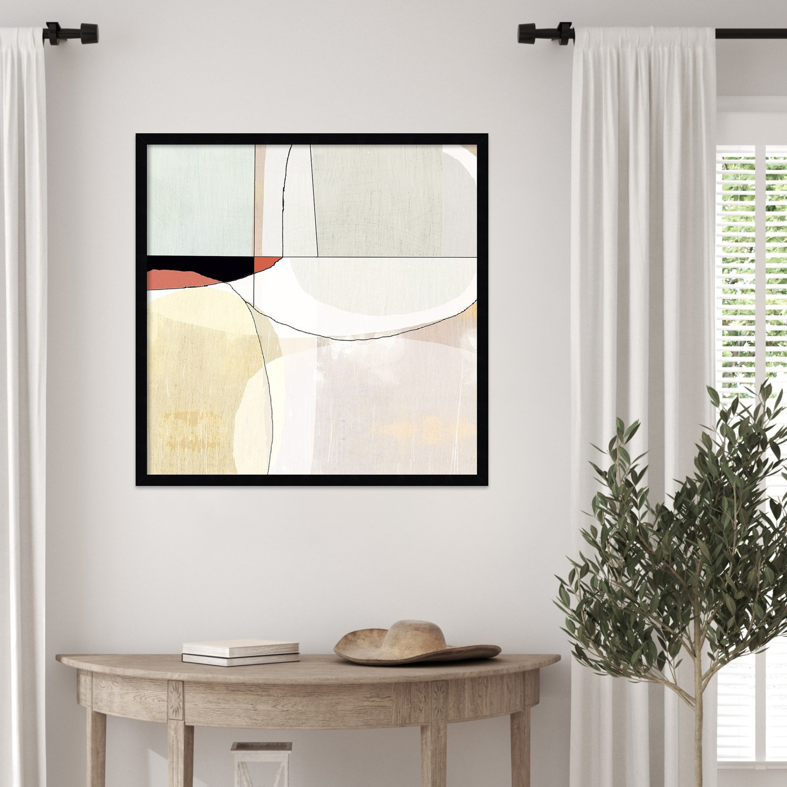 Flagler "Beholder III" Print by Sisa Jasper, 25" H x 25" W, Black