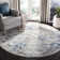 Felty Oriental Ivory/Aqua Area Rug