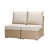 Coussin crème beige / structure brun clair