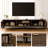 71" W Mid-Century TV Stand - Walnut Color Entertainment Center Support Up for 75" TVs, Dual Accessible Cabinets with Cable Outlet, Modern Home Furniture-6923026-30875828