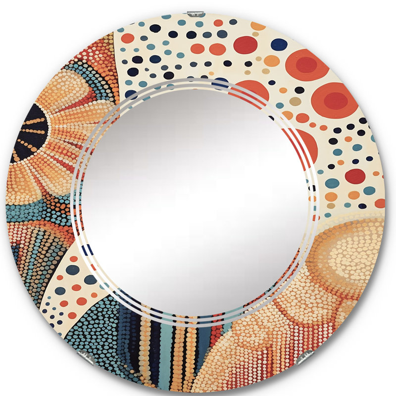 Shivam - Modern Wall Mirror Round, 24 po x 24 po