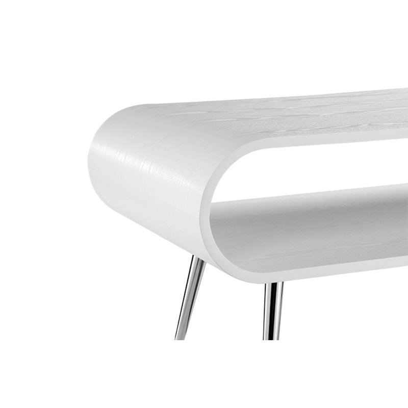 Berfin End Table, Chrome, White