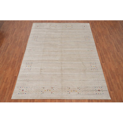 Tapis tribal fabriqué à la main de style Gabbeh 9 x 12