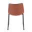 Chaise d'appoint Duke Industrial en acier noir et simili cuir cognac par LumiSource - Ensemble de 2