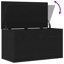 Boîte de rangement vidaXL chêne noir 33,07 x 16,54 x 18,11 po en bois d'ingénierie-1557901681-1557901683