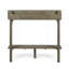 Table de bar d'extérieur en bois d'acacia, finition grise