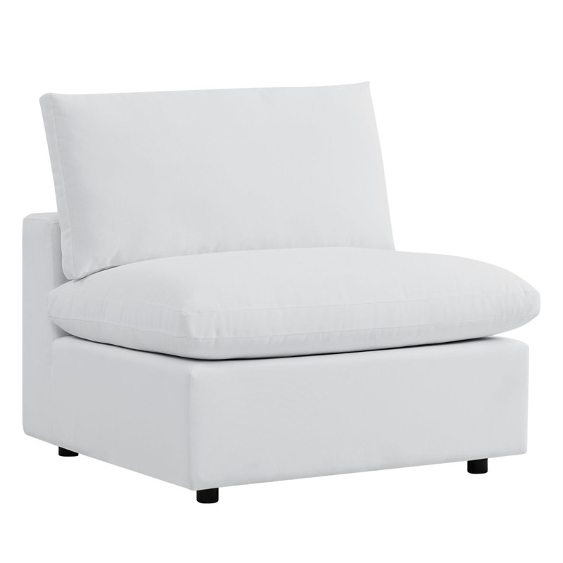 Canapé modulaire d'extérieur commode Sunbrella 7 pièces Commix par Modway, Sunbrella® blanc