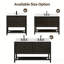 Ensemble de meuble-lavabo autoportant en bois massif brun foncé 36 po avec plateau en marbre d'ingénierie 36 po-480560109