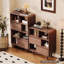 Vitrines en bois manufacturé et brun noisette-121375250