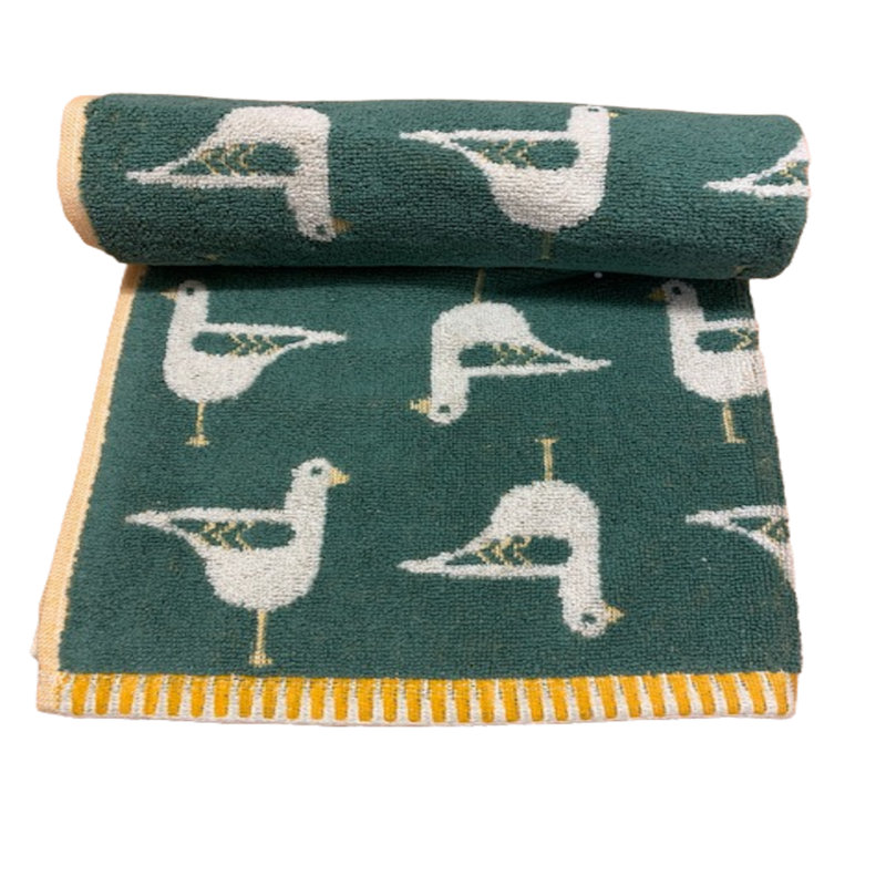 Seagull Towel Set, Green, 6 Piece Towel Set