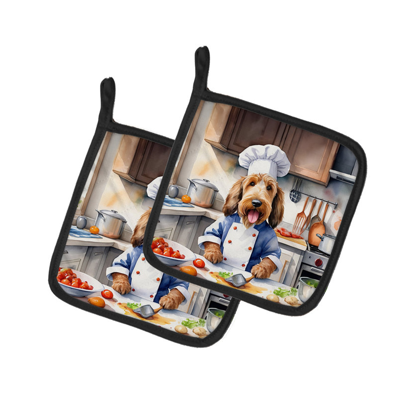 Ensemble de poignées en polyester Caroline's Treasures The Dog Chef