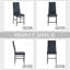 Ensemble de 4 chaises de salle à manger en cuir avec dossier haut moderne et rembourré et pieds en métal pour la cuisine, la salle à manger et le salon-773163211-773163205