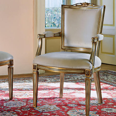 Solid Wood Arm Chair in Gray