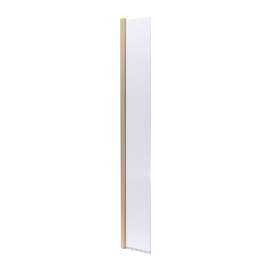 Nuie Brushed Brass Wetroom Concealed Hinged Return Screen With Fittings | | Aluminium | 300Mm X 1850Mm - Image 4
