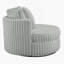Fauteuil demi-tonneau surdimensionné Mindy
