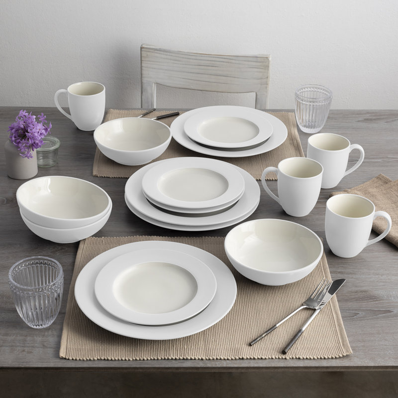 Noritake Colorwave Rim Dinner Plates, 11", White