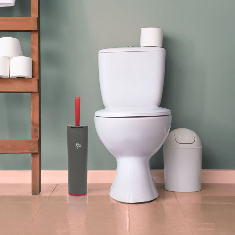 Toilet Brush With Holder Silicone Bathroom WC