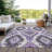 Machine Washable Indoor/Outdoor Xhevrie Purple Rug-24269275