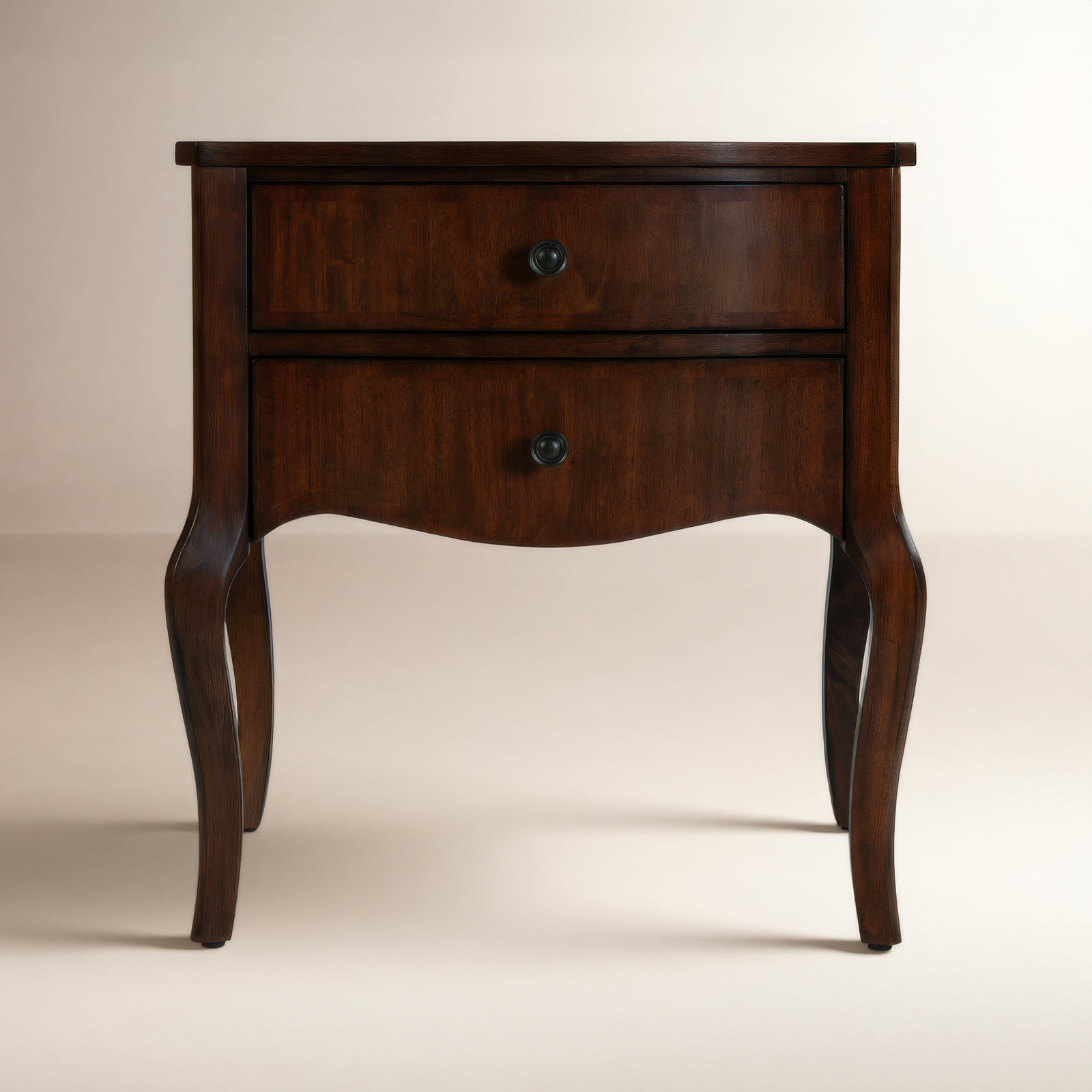 2-Drawer Mahogany Nightstand