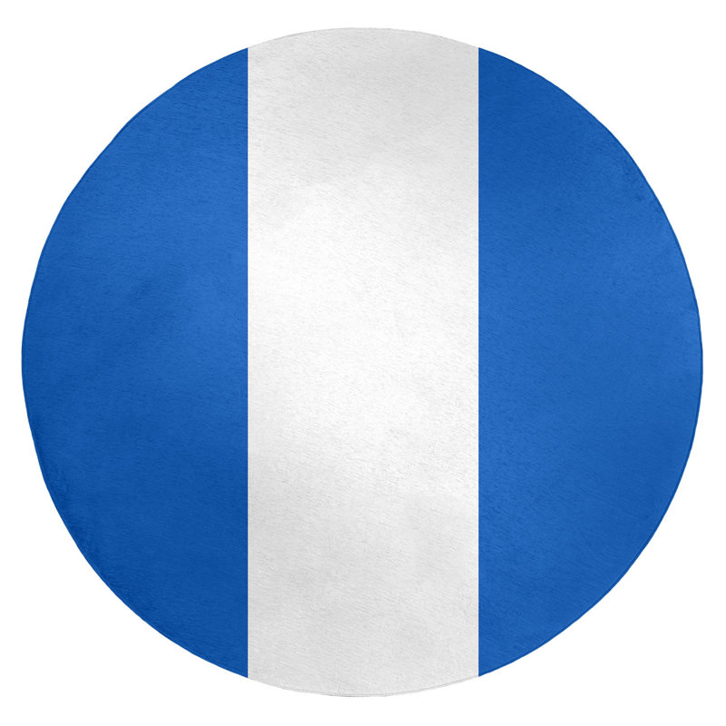 Chenille Striped Indoor Rug, Round 5'