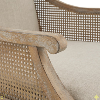 Accent Armchair, Transitional Cane Armchair