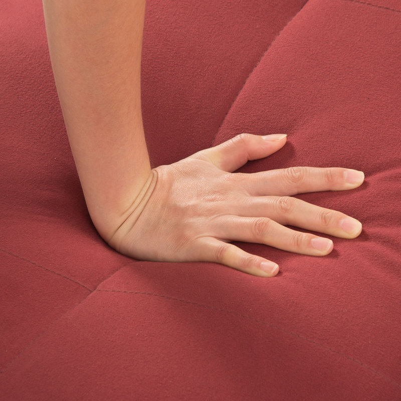 Canapé-lit futon convertible de 63 pouces, rose, Rose