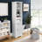 64" Tall Bathroom Storage Cabinet For Small Space, Floor Standing Cabinet For Living Room Bathroom Home Office Kitchen, 4 Adjustable Shelves & Laundry Hamper, Hidden Clothes Storage Space, Bathroom Storage-1472955488