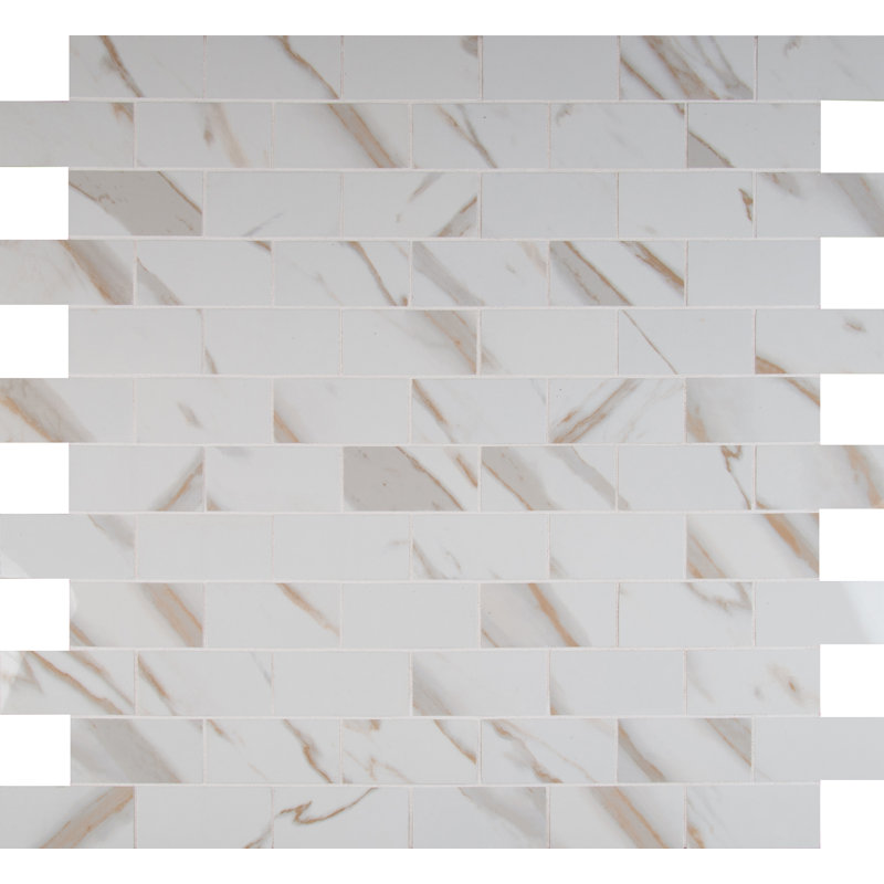 Astoria Vena 12 in. x 12 in. Polished Porcelain Mosaic Floor and Wall Tile