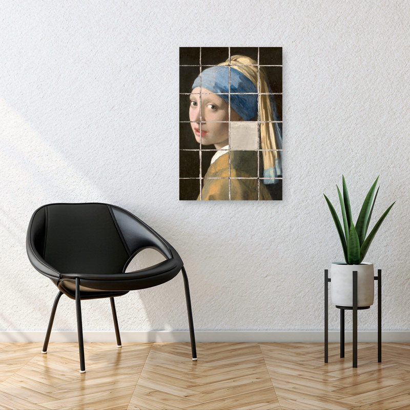 Girl In Blue Turban Contemporary Wall Art Print 1 Piece Wrapped Canvas Wall Art, 91.44cm H x 60.96cm W