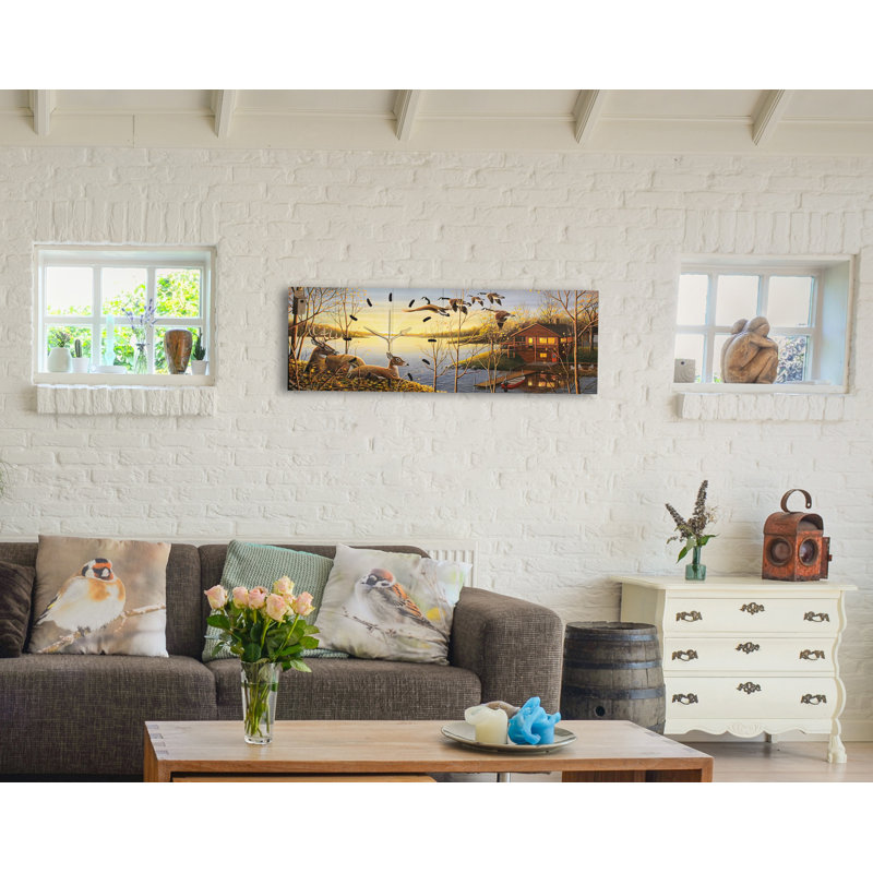 Dream Cabin by Mark Kness Panoramic Clock