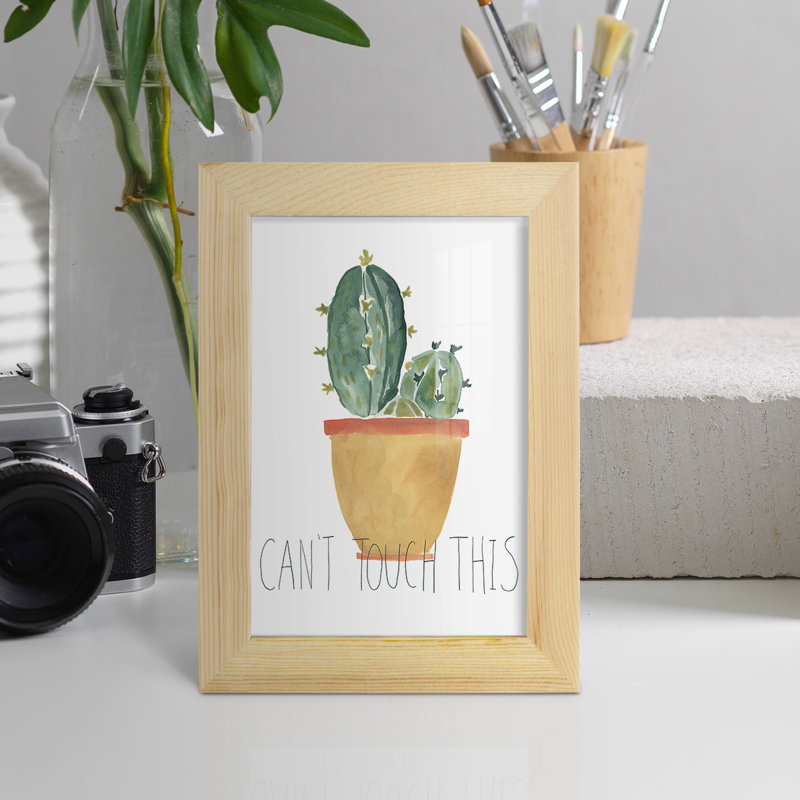 Delmi " Punny Plant I ", 8" H x 6" W x 1" D, Natural