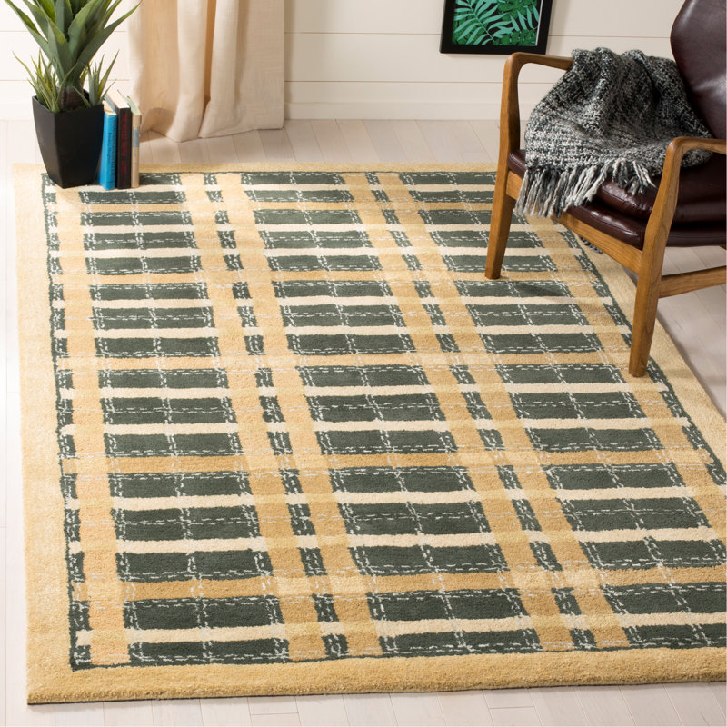Tapis en laine / viscose touffeté à la main Martha Stewart or Cornucopia, Rectangle 9 pi x 12 pi