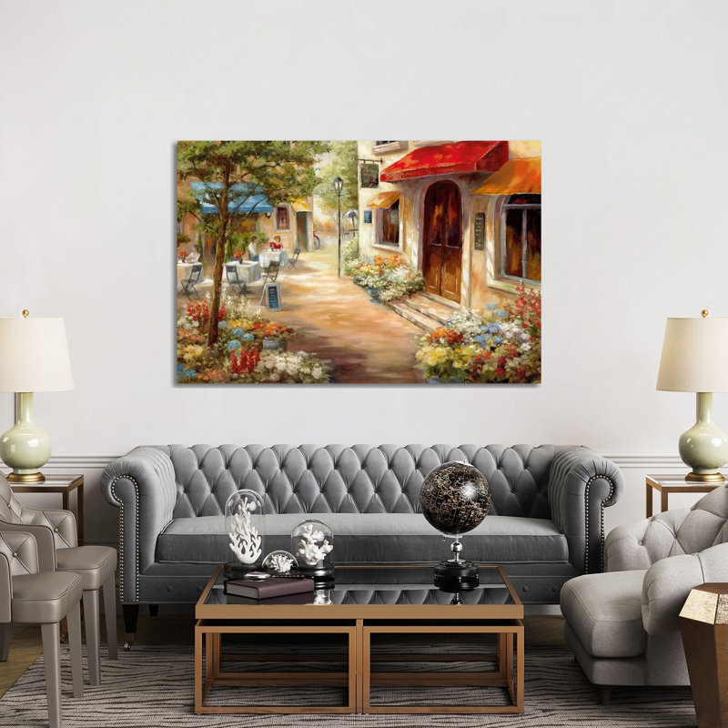 " Café Afternoon III " by Nan, No Matte, Wrapped Canvas, 40" H x 60" W x 1.5" D