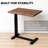27.5" Solid Walnut Height-Adjustable Rolling Laptop Desk with Live Edge