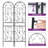 Rason 87'' H x 20'' W Metal Arched Trellis Side Panel