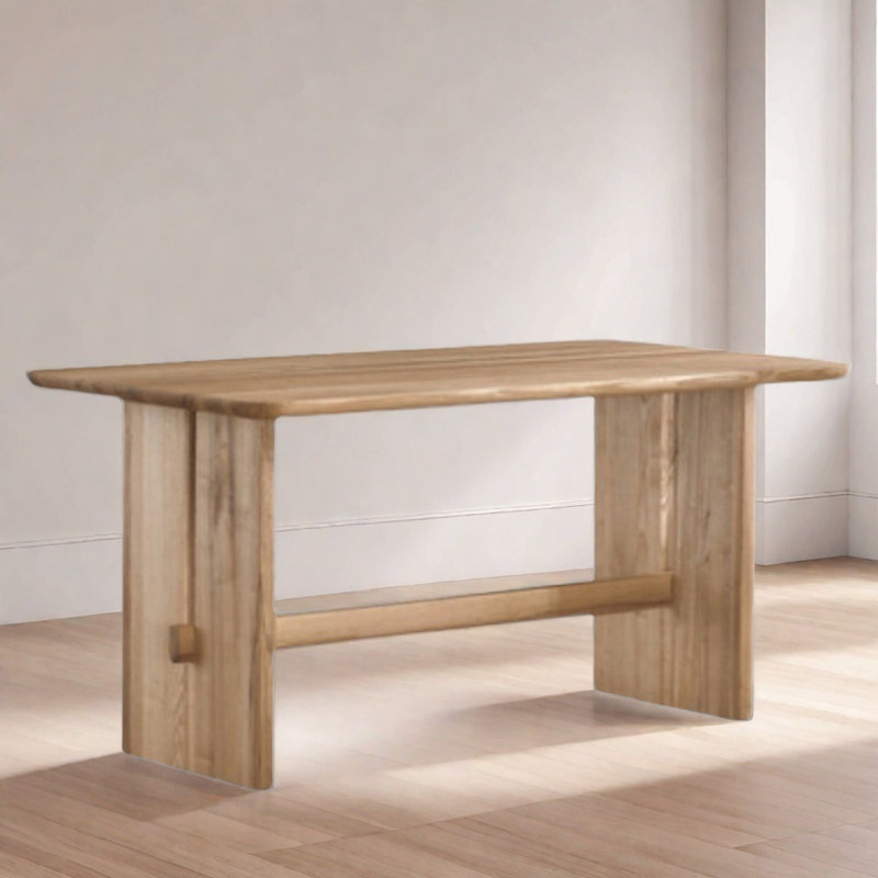 Nordic style solid wood dining table, 29.5"H x 94.4"L x 39.3"W