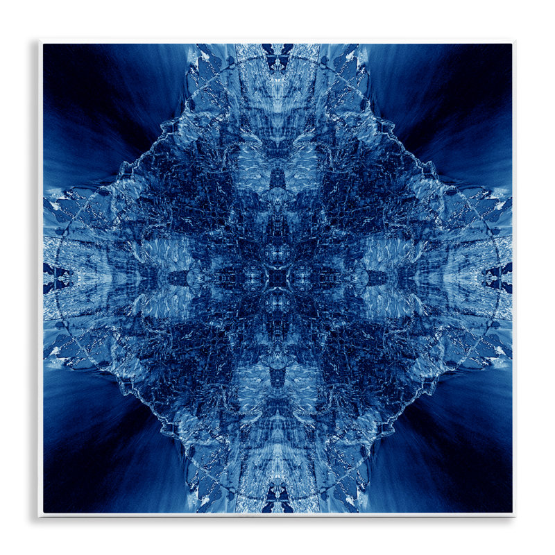 Art mural bleu sur plaque Tie Dye par El Perkin