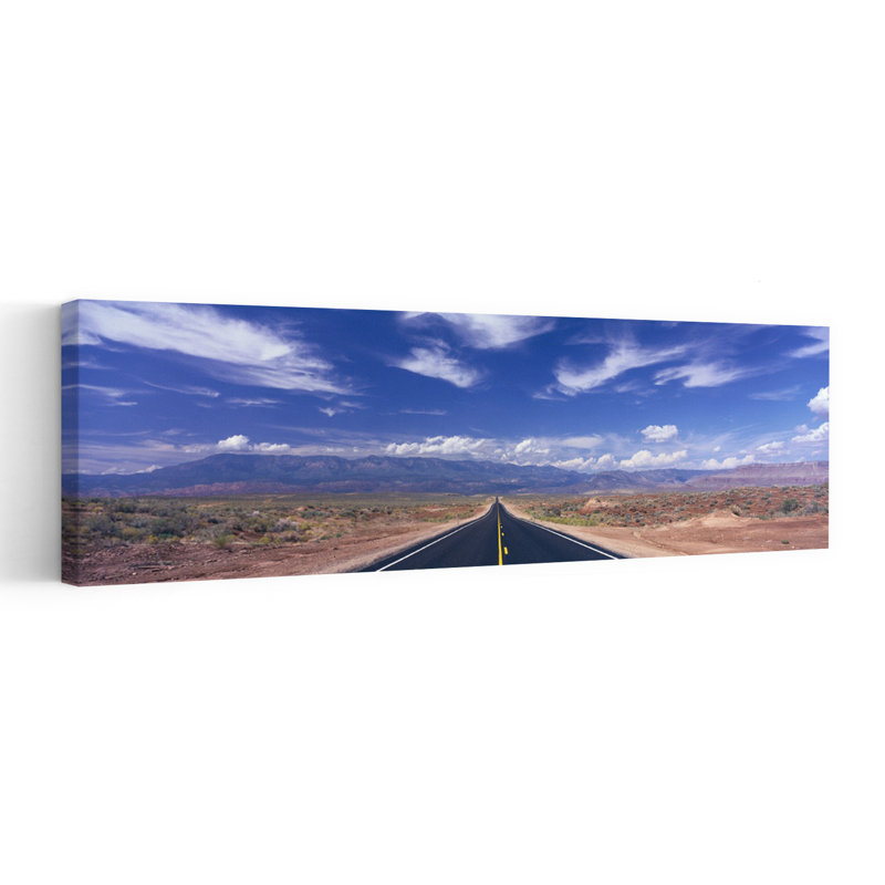 Route, parc national de Zion, Utah, paysage abstrait contemporain, art mural, H 48 po x l 16 po