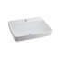 Lavabo de salle de bain rectangulaire en céramique blanche