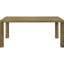 7 chaises de salle à manger rectangulaires avec finition chêne brun, bois d'hévéa et chaises rembourrées brun clair pour table moderne