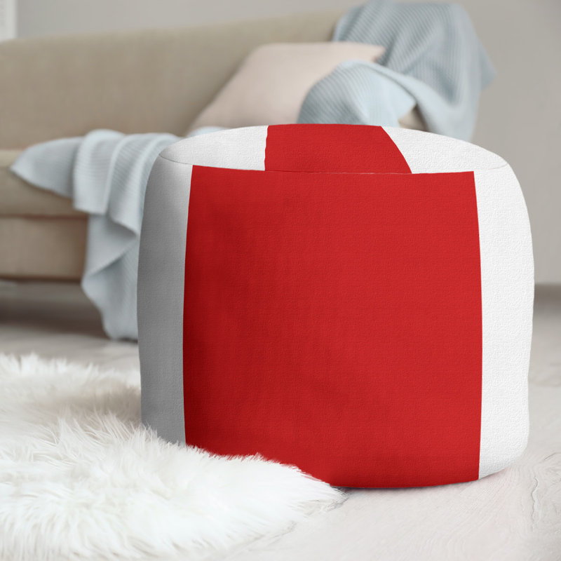 Repose-pieds 20,5 po, Blanc / Rouge