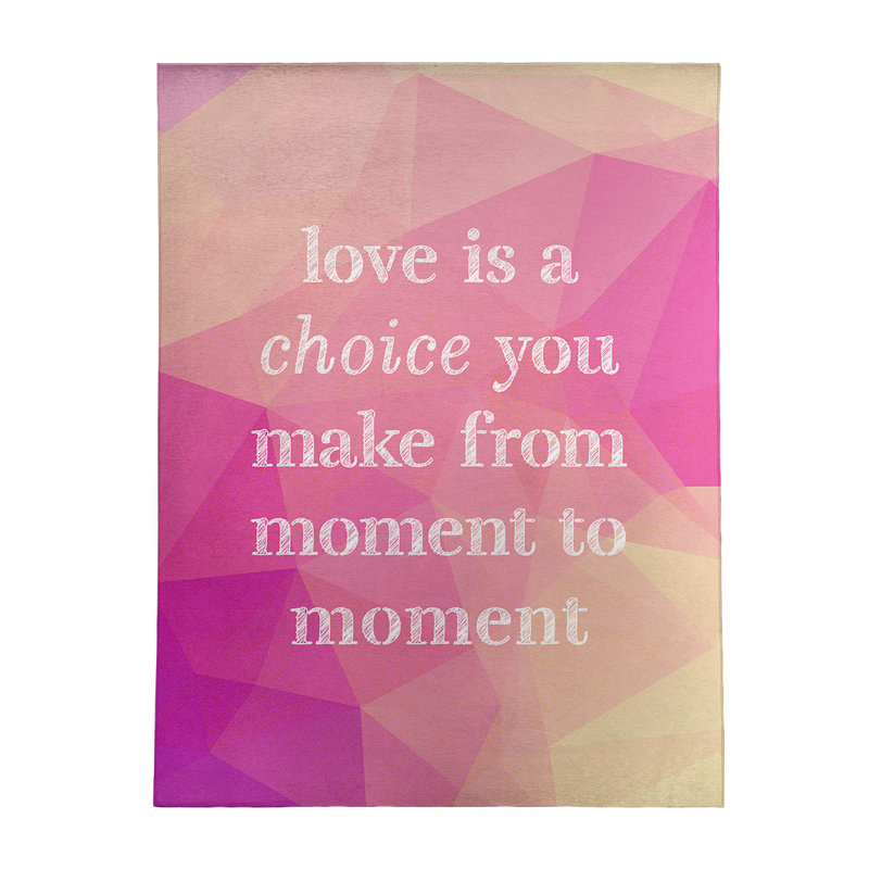 Tapis en faux gemme love is a choice quote, Rectangle 5 pi x 7 pi