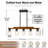  Farmhouse Chandelier 5-Light Dining Room Light Fixture, Farmhouse Linear Kitchen Island Lighting with Seeded Glass Shade, Rustic Wood Ceiling Pendant Light Fixtures-1167413973